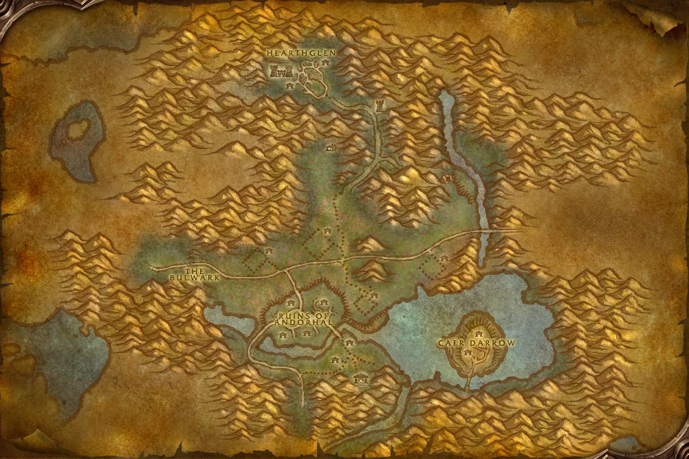 Mappa di Western Plaguelands