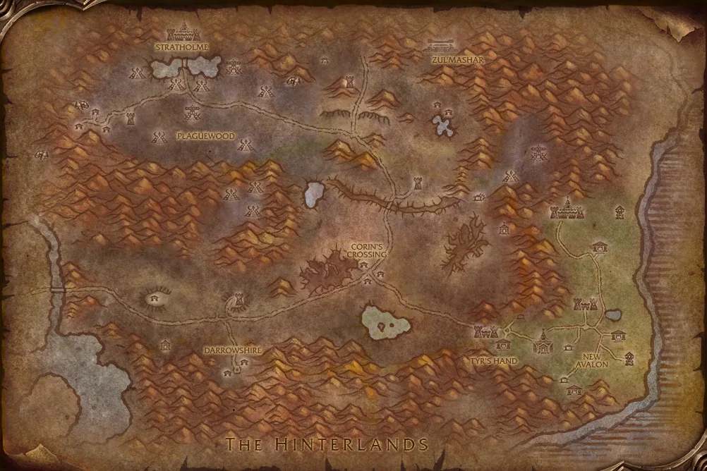 Mappa di Eastern Plaguelands