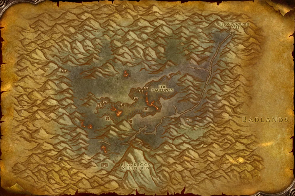 Mapa de La Garganta de Fuego