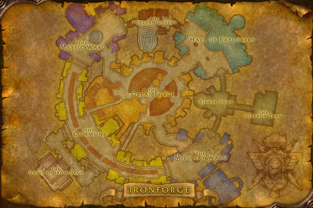 Karte von Ironforge
