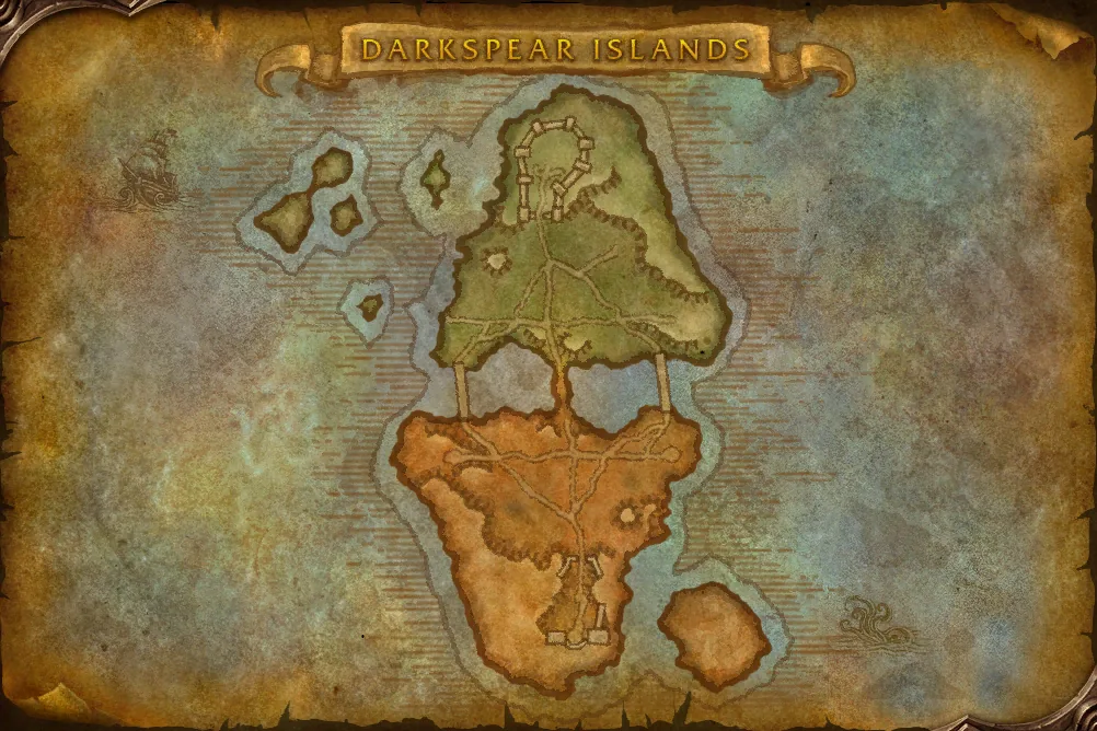 Karte von Darkspear-Inseln